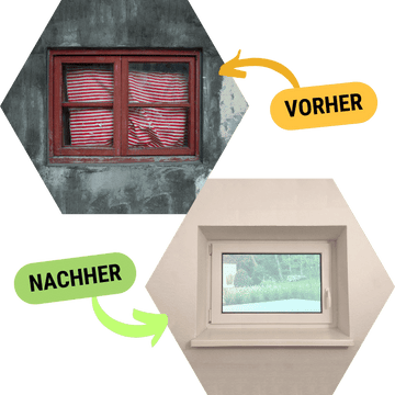 Grafik auf der man sehen kann, wie die Kellerfenster die eigenen Räume auffrischen.
