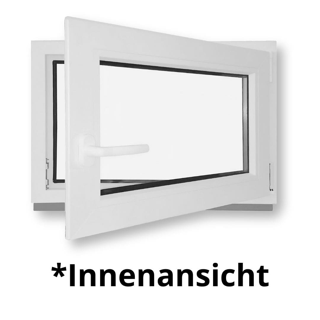 Kellerfenster Kunststoff Dreh/Kipp - innen Weiß, außen Anthrazit - 2 - fach verglast - 60 mm Profil - Kellerfensteronline.de