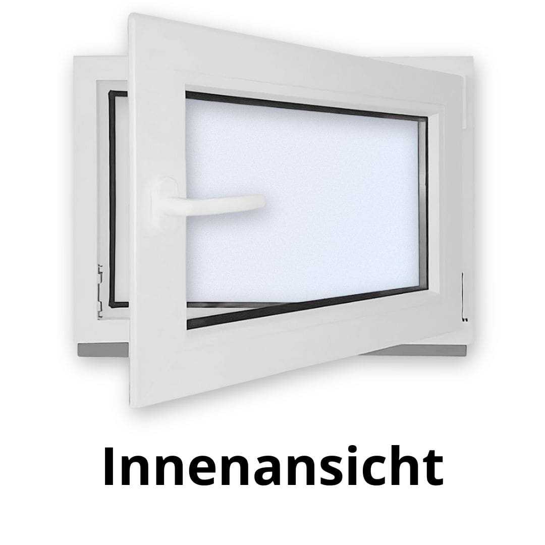 Kellerfenster Kunststoff Dreh/Kipp - innen Weiß, außen Anthrazit - 3 - fach verglast - 60 mm Profil - Kellerfensteronline.de