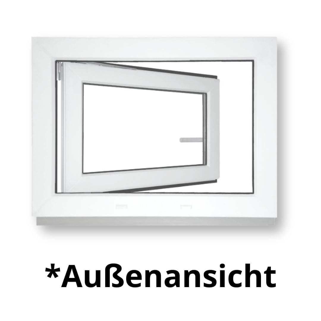 Kellerfenster Kunststoff Dreh/Kipp - Weiß - 2 - fach verglast - 60 mm Profil - Kellerfensteronline.de