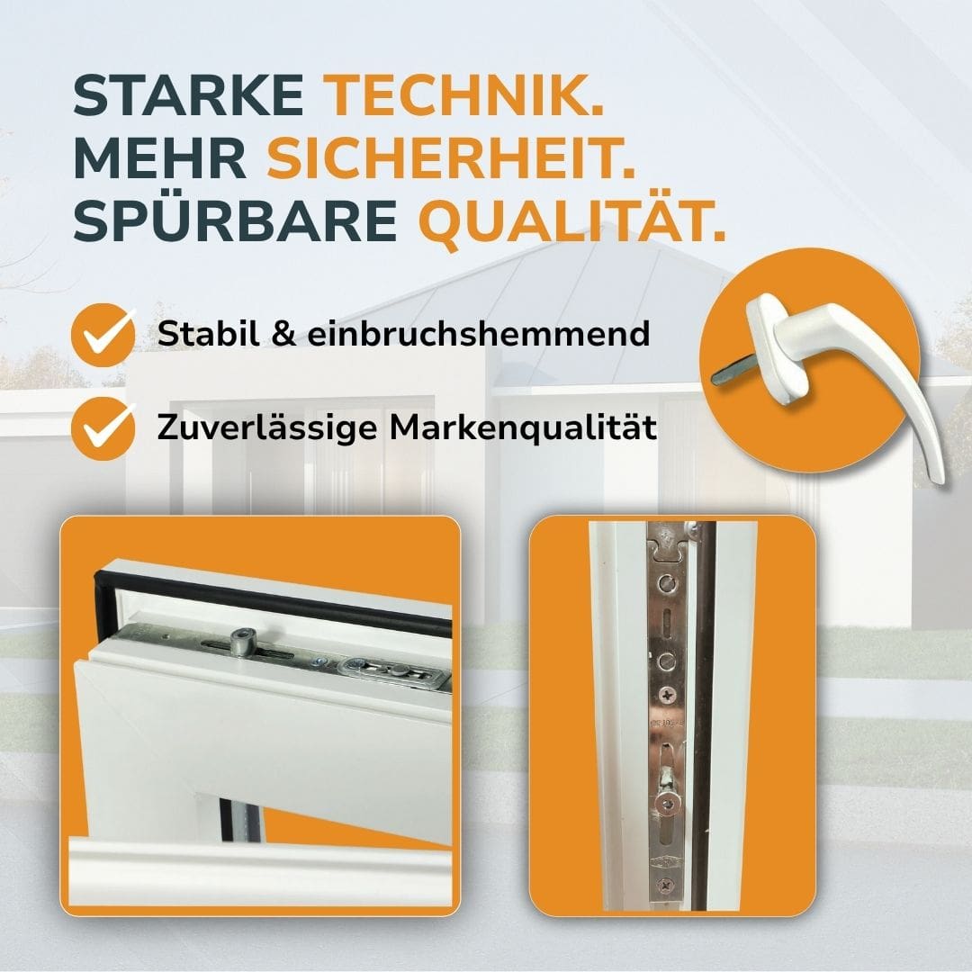 Kellerfenster Kunststoff Dreh/Kipp - Weiß - 3 - fach verglast - 60 mm Profil - Kellerfensteronline.de