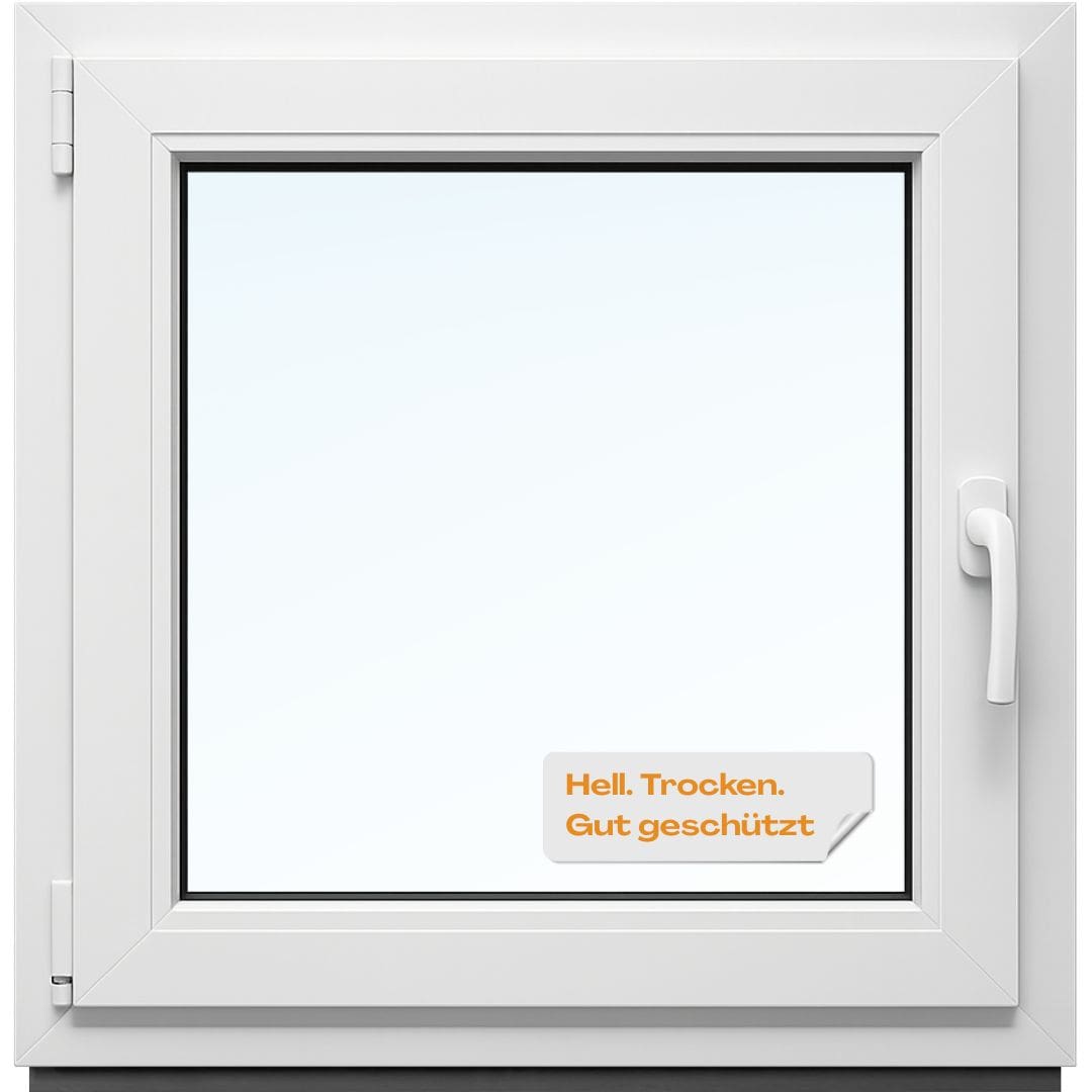 Kellerfenster Kunststoff Dreh/Kipp - Weiß - 3 - fach verglast - 60 mm Profil - Kellerfensteronline.de