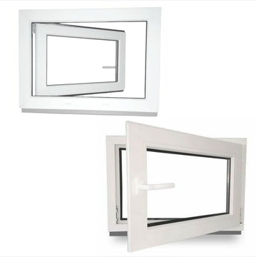 EcoLine Kunststofffenster Kellerfenster | 2-fach Verglasung | Weiß