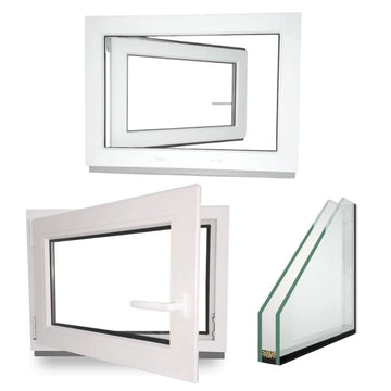 EcoLine Kunststofffenster Kellerfenster | 2-fach Verglasung | Weiß