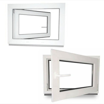 EcoLine Kunststofffenster Kellerfenster | 3-fach Verglasung | Weiß