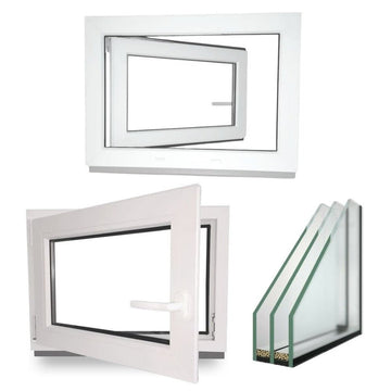 EcoLine Kunststofffenster Kellerfenster | 3-fach Verglasung | Weiß