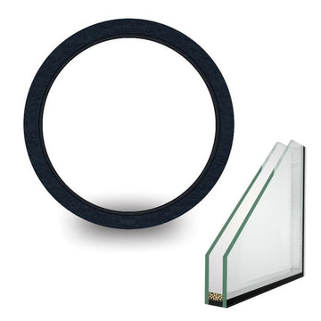 EcoLine Rundfenster Bullauge Festverglasung | 2-fach Verglasung | innen Weiß, außen Anthrazit